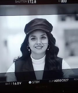 Keerthy Suresh with Cute and Awesome Smile in Manmadhudu2 Shooting
