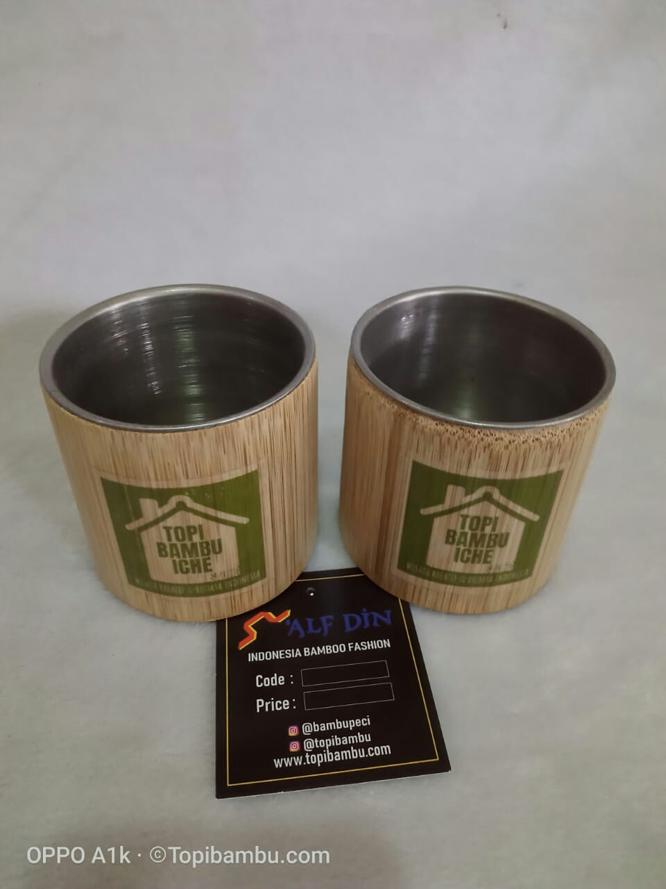 SAUNG TOPI BAMBU  ICHE Produk Cangkir dan Gelas  Bambu 