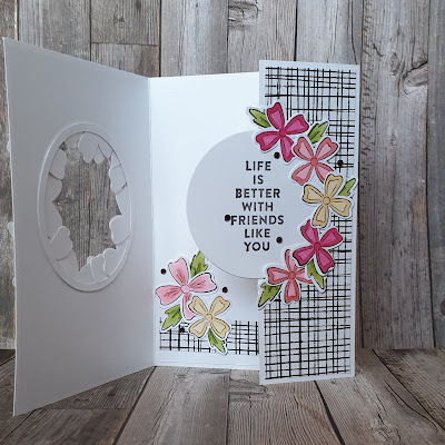 Flowers of Friendship Stampin'Up easy fun fold punched flowers