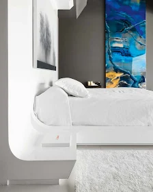DORMITORIO MODERNO GRIS Y BLANCO by dormitorios.blogspot.com DORMITORIO MODERNO GRIS Y BLANCO by dormitorios.blogspot.com