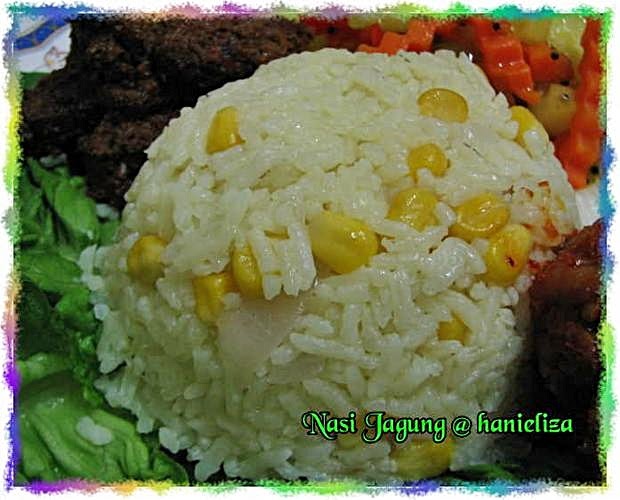 Hanieliza's Cooking: Nasi jagung, Rendang Tok & Acar 