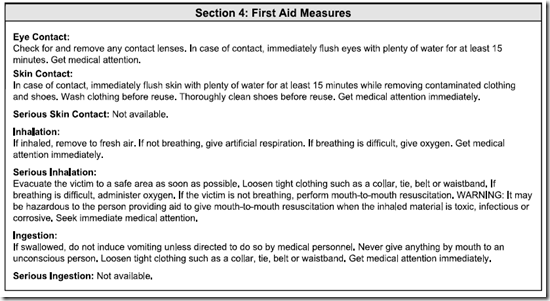 MSDS_ANSI_Section_4