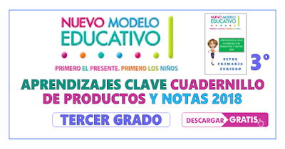 APRENDIZAJES CLAVE CUADERNILLO DE PRODUCTOS Y NOTAS TERCER GRADO