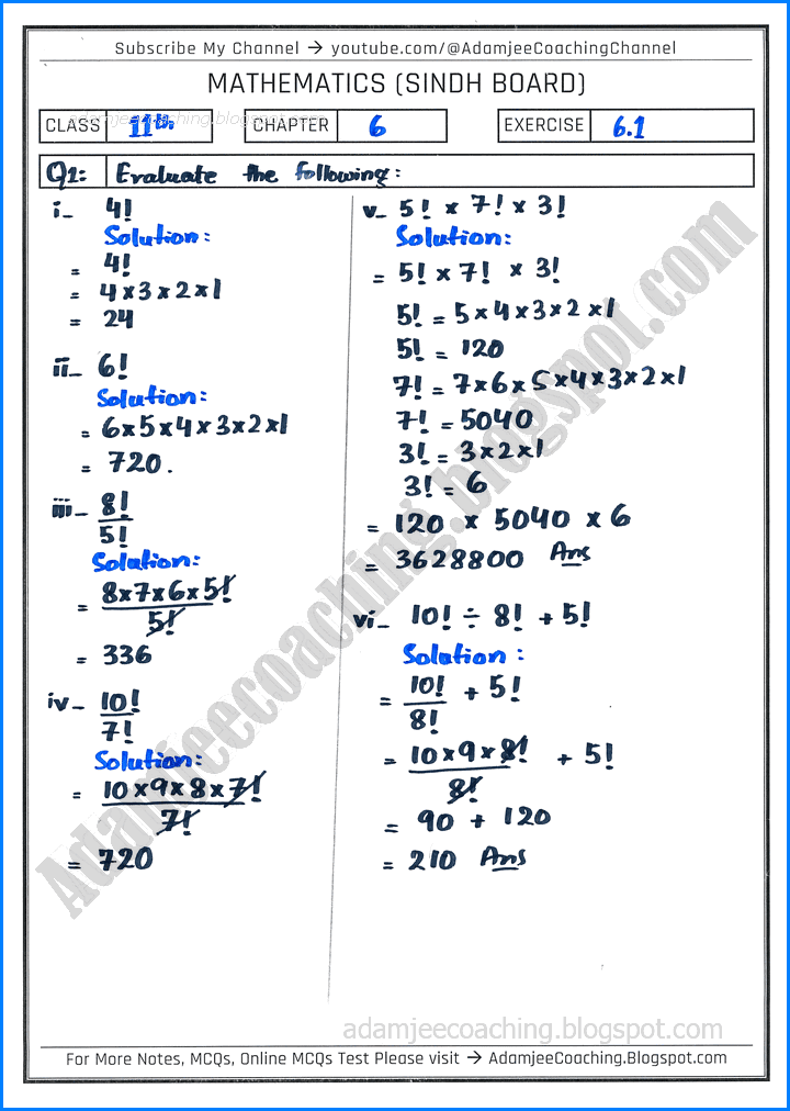 permutation-combination-and-probability-exercise-6-1-mathematics-11th