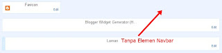 Layout blogger,tata letak,cara menghilangkan navbar