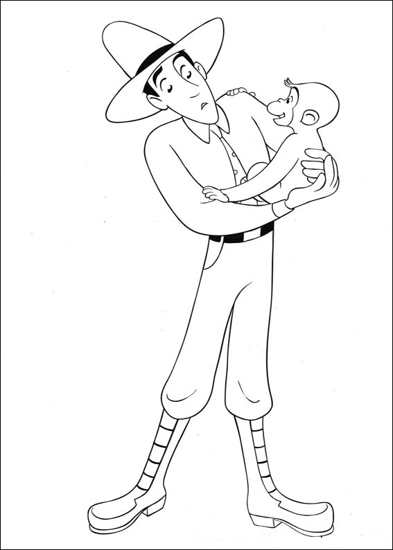 Download Curious George Coloring Pages