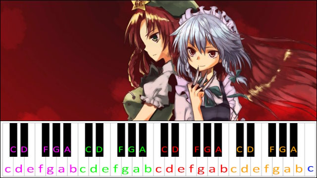 Shanghai Teahouse ~ Chinese Tea (Touhou 6) Piano / Keyboard Easy Letter Notes for Beginners