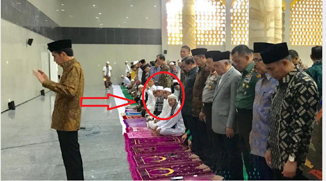 Jokowi Jadi Imam Salat Asar Dikeraskan, Lihat apa yang terjadi dengan Makmum Yang duduk ini