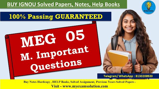 Free IGNOU MEG-05 Important Questions 2025 Download PDF