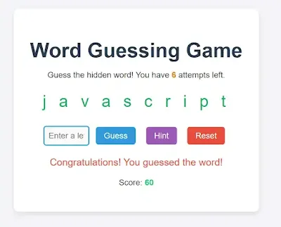 Build a Word Guessing Game Using HTML, CSS, and JavaScript