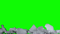 Melting Ice set against a green background.