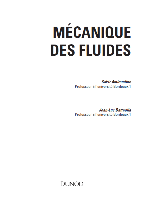 Mécanique des fluides cours et exercices corrigés