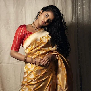 Anupama Parameswaran Looks in Traditional Saree Photoshoot