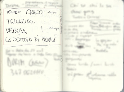 A sample of Italian writing, stampatello.