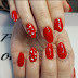 Ongle en gel rouge et nail art du mois 