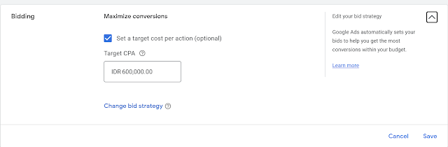 Automated Bidding Target CPA