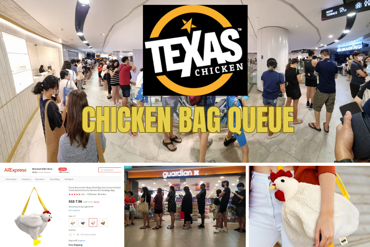 Texas Chicken giving away 'Aliexpress' Chicken Bag : Long Queues everywhere