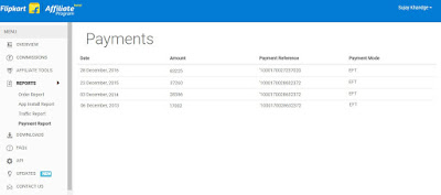 Flipkart Affiliate Earning - Sujay Khandge 