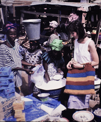 Shopping at West African market