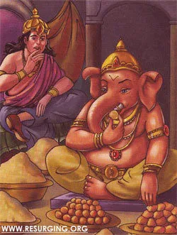 Kubera and Lord Ganapati