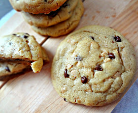 Brown Butter Chocolate Stuffed Toffee Chip Cookies