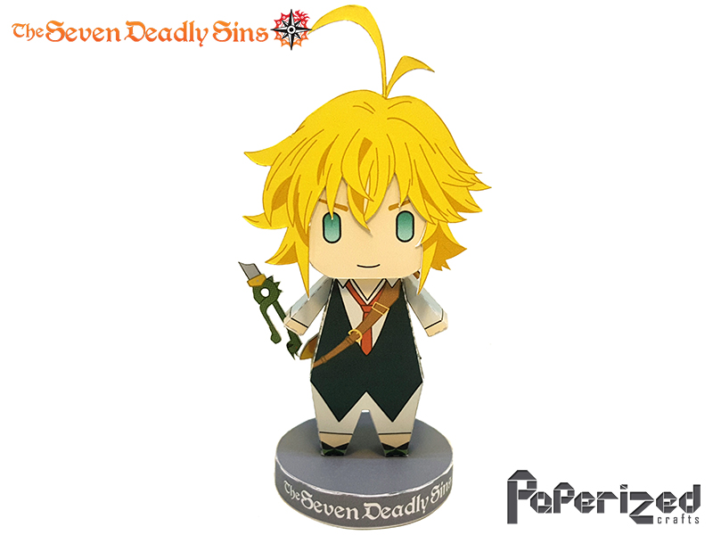 The Seven Deadly Sins Meliodas Papercraft Paperized Crafts