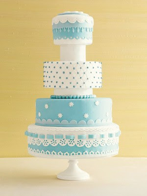 Delicious Blue Wedding Cake