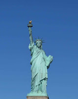 The Statue of Liberty by Bartholdi and Eiffel, statue in NYC, carved in 1886, related to Greece on the Ruins of Missolonghi.