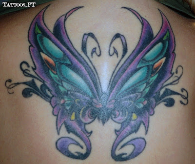 tattoos com Borboleta grande nas Costa