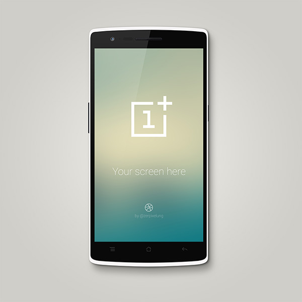 Smartphone & Tablet Mockup PSD Terbaru Gratis - OnePlus One PSD Mockup