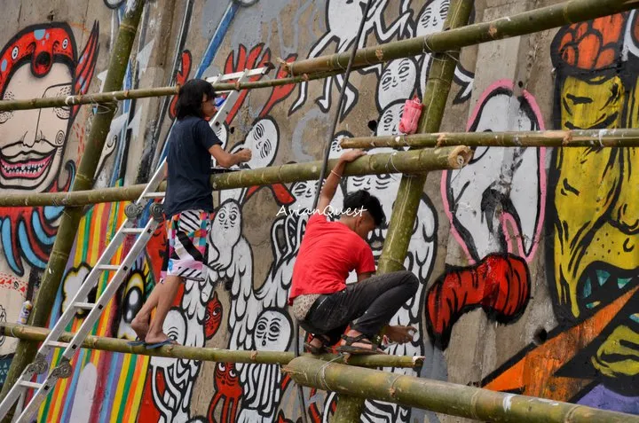 Tamawan Village Making of a Graffitti Mural Baguio City Philippines 72