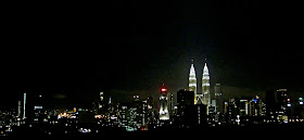 Kuala Lumpur at night skyline