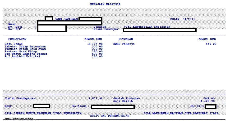 My Mad Med World: Slip Gaji/Payslip