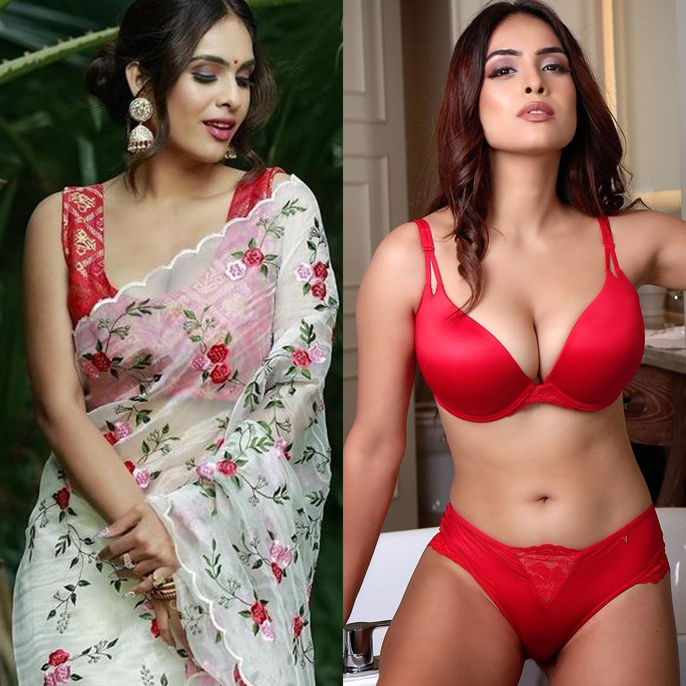Neha Malik saree vs bikini hot actress