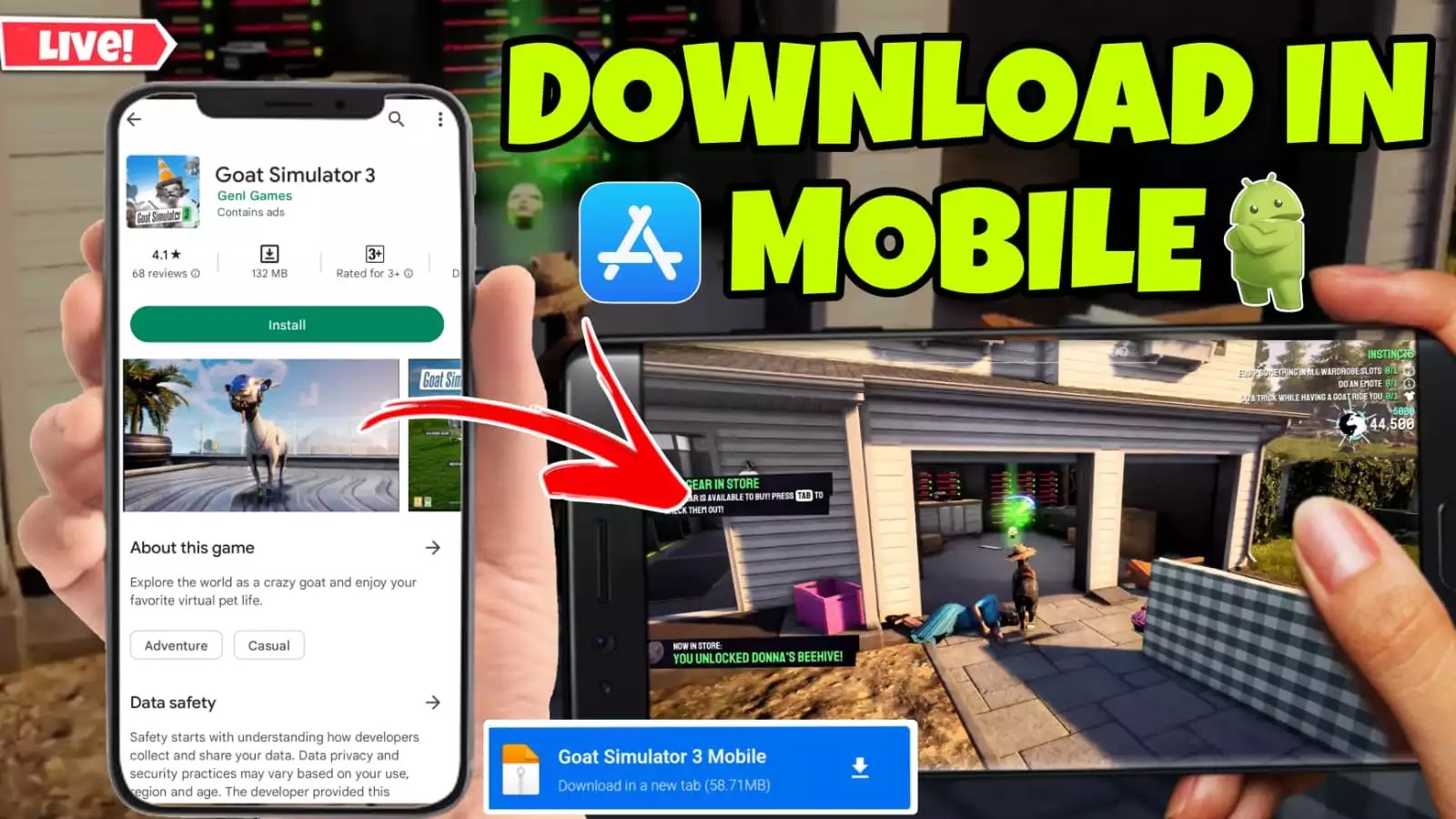 How to download goat simulator 3 in Android