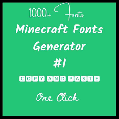 Minecraft Fonts Generator