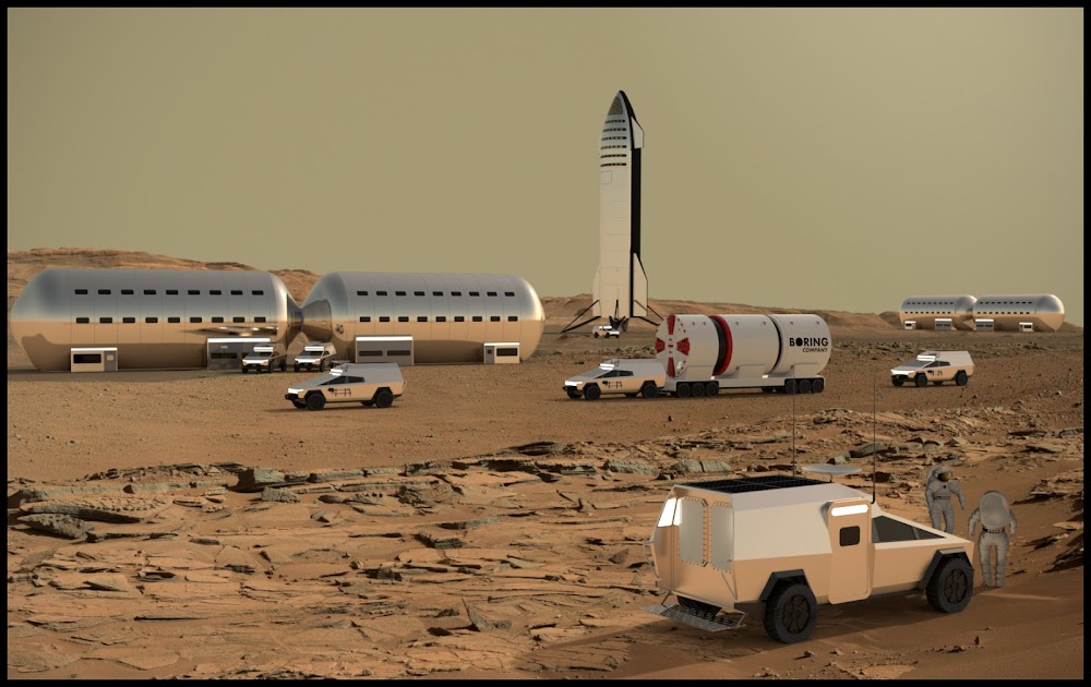 SpaceX Mars Base Alpha concept by Sotiris