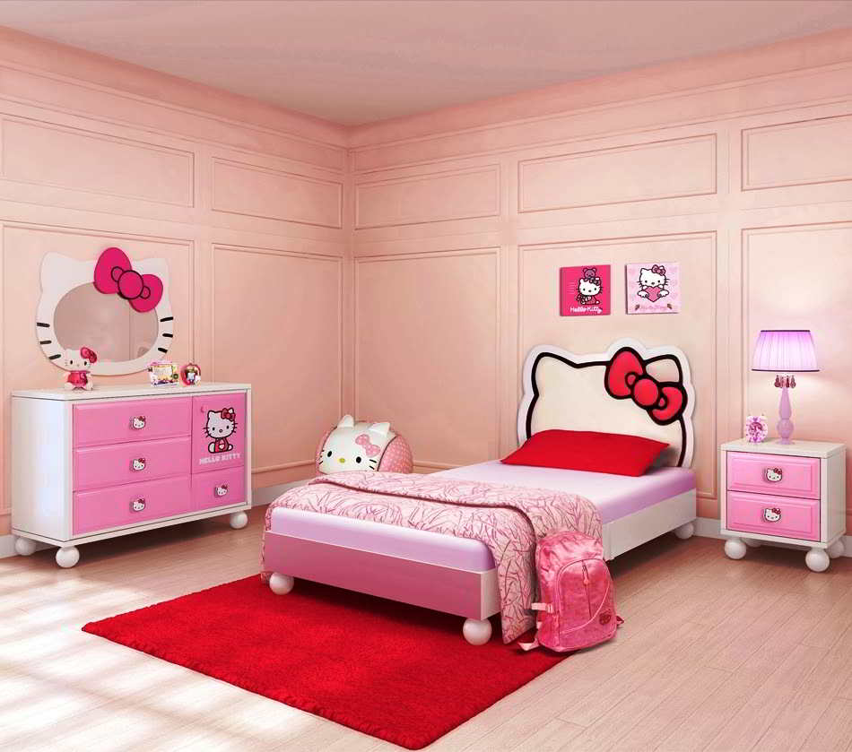 23 Desain Wallpaper Kamar Hello Kitty Sederhana Anak Remaja