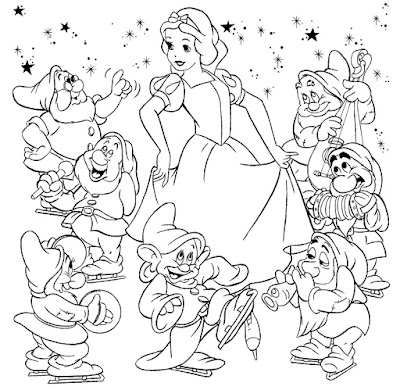 Desenhos da Branca de Neve para Colorir e Imprimir