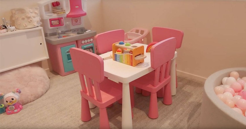 There is a private playroom for her daughter Stormi at the headquarters of her beauty brand Kylie Cosmetics has a large room full of toys for her daughter, Stormi, because Kylie usually takes her daughter with her to the workplace a lot, and is keen to spend a lot of time with her, even when she is busy, so she has her own room full of toys inside the headquarters her company.