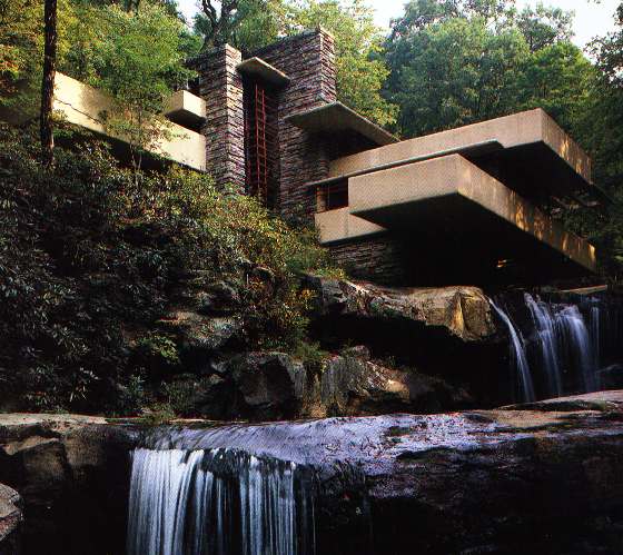 Falling Water Rumah  Unik Nyaman Diatas Air  Terjun