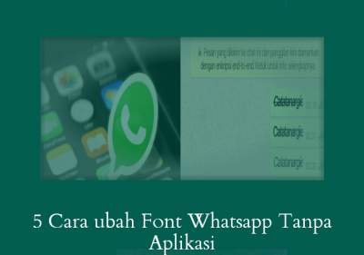 Ubah font whatsapp