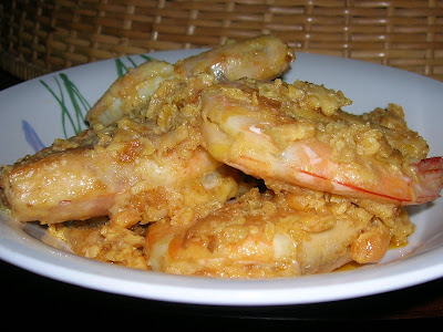 Anis' Diary : SAUTEED GOLDEN PRAWNS WITH SALTED DUCK 