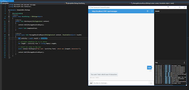 Emulador de bot en Visual Studio