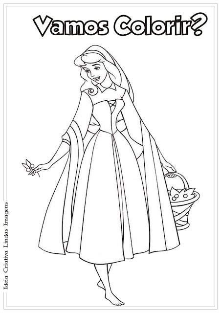 Princesa da Disney Aurora para colorir/A Bela Adormecida para colorir