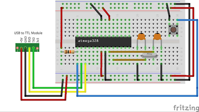 upload a sketch to Atmega328p using USB to TTL Module