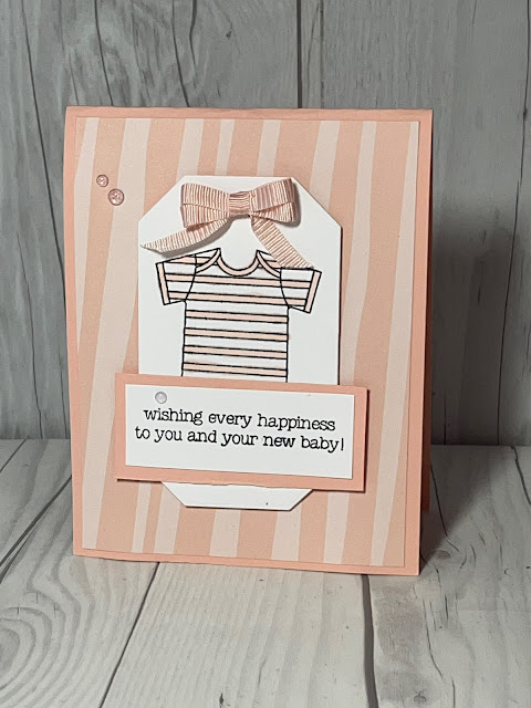 Baby Cad using Stampin' Up! Made with Love with a Twist & Pop Mechanism