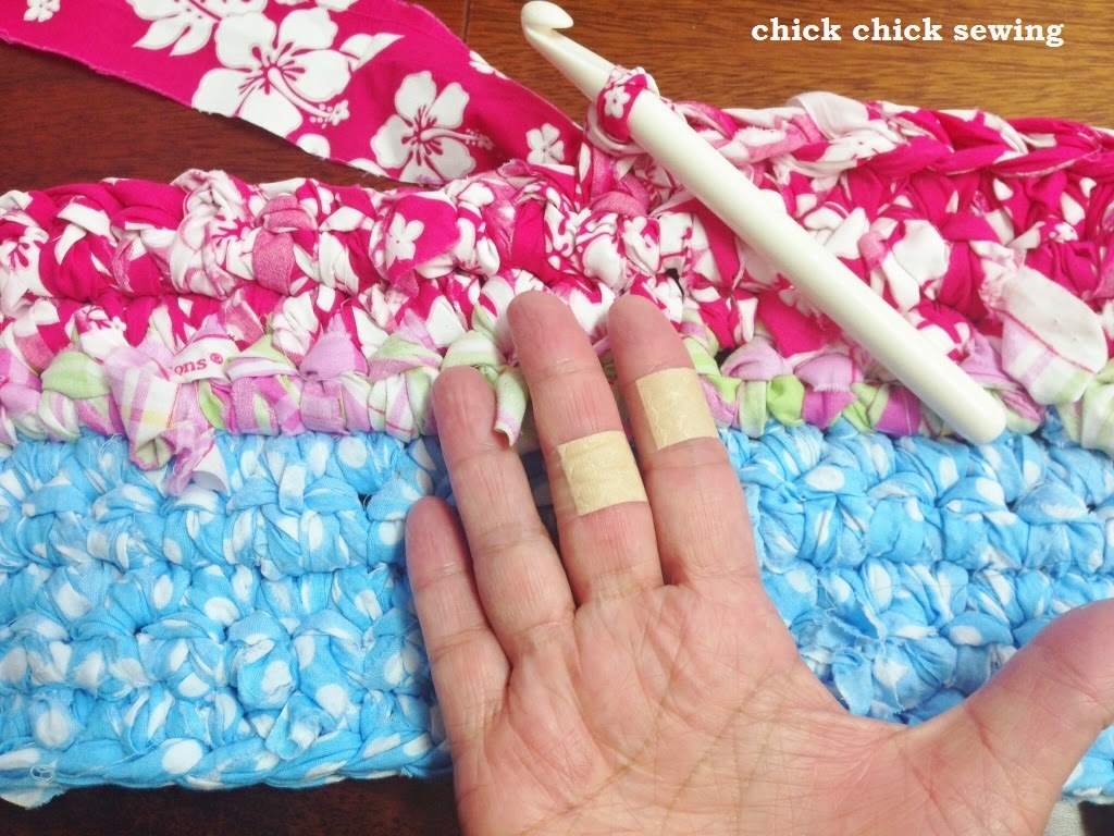 Chick Chick Sewing How I Made The Crochet Rag Rug Tutorial 裂き編みマット作り方