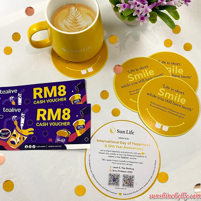 One Smile At A Time, International Day Of Happiness, Sun Life Malaysia, Free Tealive Voucher, Lifestyle, Food