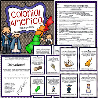 https://www.teacherspayteachers.com/Product/Colonies-New-England-Middle-Southern-Scavenger-Hunt-Activity-1616635